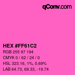 Color code: HEX #FF61C2 | qconv.com