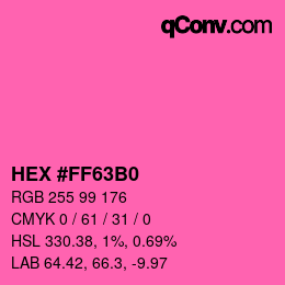 Color code: HEX #FF63B0 | qconv.com