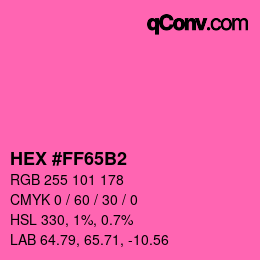 Color code: HEX #FF65B2 | qconv.com