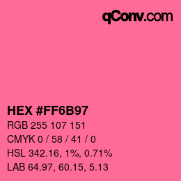 Color code: HEX #FF6B97 | qconv.com