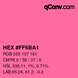 Color code: HEX #FF6BA1 | qconv.com