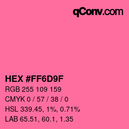 Color code: HEX #FF6D9F | qconv.com
