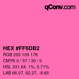 Color code: HEX #FF6DB2 | qconv.com