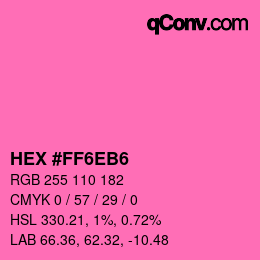 Color code: HEX #FF6EB6 | qconv.com