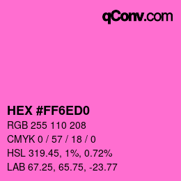 Color code: HEX #FF6ED0 | qconv.com