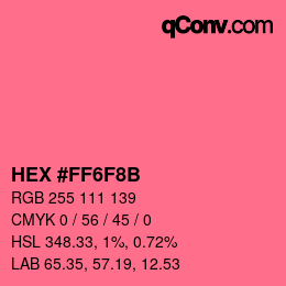 Color code: HEX #FF6F8B | qconv.com