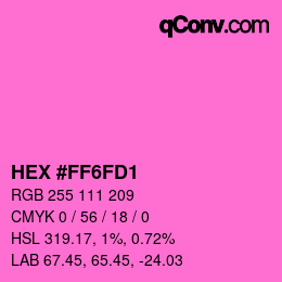 Color code: HEX #FF6FD1 | qconv.com