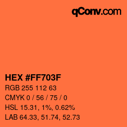 Color code: HEX #FF703F | qconv.com