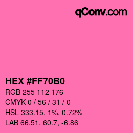 Color code: HEX #FF70B0 | qconv.com