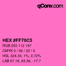 Color code: HEX #FF70C5 | qconv.com