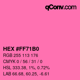 Color code: HEX #FF71B0 | qconv.com