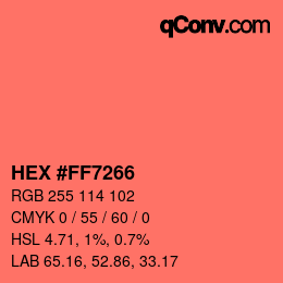 Color code: HEX #FF7266 | qconv.com