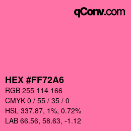 Color code: HEX #FF72A6 | qconv.com