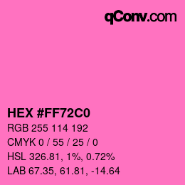Color code: HEX #FF72C0 | qconv.com
