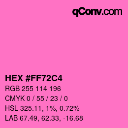 Color code: HEX #FF72C4 | qconv.com