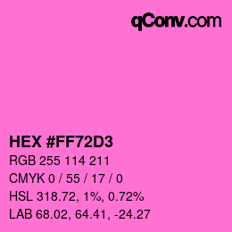 Color code: HEX #FF72D3 | qconv.com