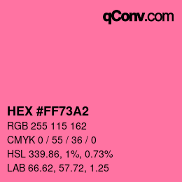 Color code: HEX #FF73A2 | qconv.com