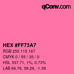 Color code: HEX #FF73A7 | qconv.com