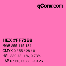 Color code: HEX #FF73B8 | qconv.com