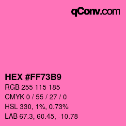 Color code: HEX #FF73B9 | qconv.com