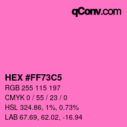 Color code: HEX #FF73C5 | qconv.com