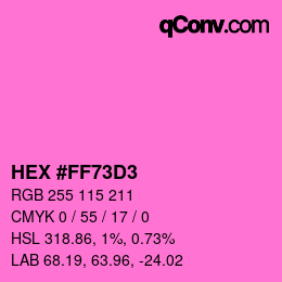 Código de color: HEX #FF73D3 | qconv.com