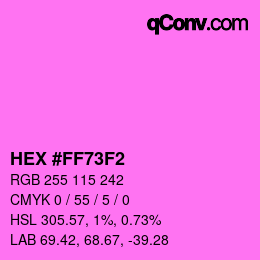 Color code: HEX #FF73F2 | qconv.com