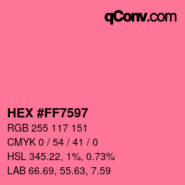 Color code: HEX #FF7597 | qconv.com