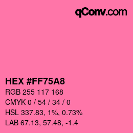 Color code: HEX #FF75A8 | qconv.com