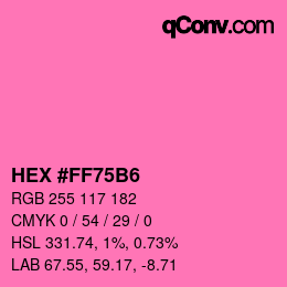Color code: HEX #FF75B6 | qconv.com