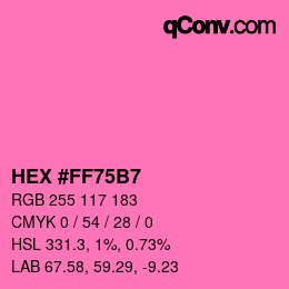 Color code: HEX #FF75B7 | qconv.com