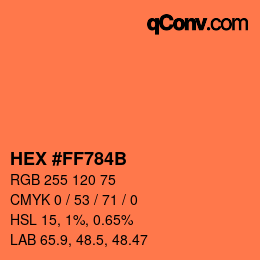 Color code: HEX #FF784B | qconv.com
