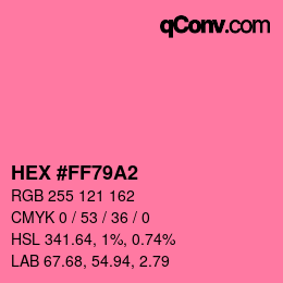 Color code: HEX #FF79A2 | qconv.com