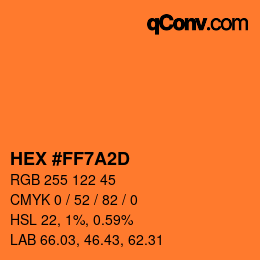 カラーコード: HEX #FF7A2D | qconv.com
