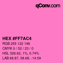 Color code: HEX #FF7AC4 | qconv.com