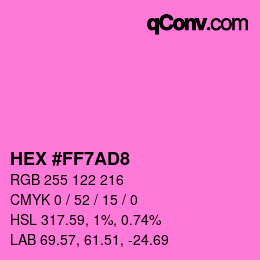Color code: HEX #FF7AD8 | qconv.com