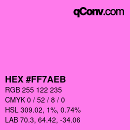 Farbcode: HEX #FF7AEB | qconv.com