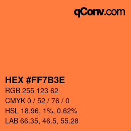 Color code: HEX #FF7B3E | qconv.com