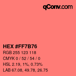 Color code: HEX #FF7B76 | qconv.com