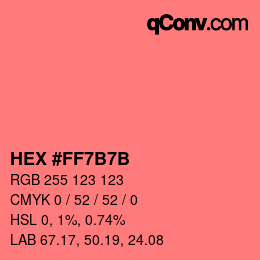 Color code: HEX #FF7B7B | qconv.com