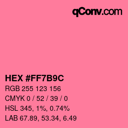 Color code: HEX #FF7B9C | qconv.com