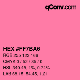 Color code: HEX #FF7BA6 | qconv.com