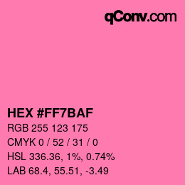 Color code: HEX #FF7BAF | qconv.com