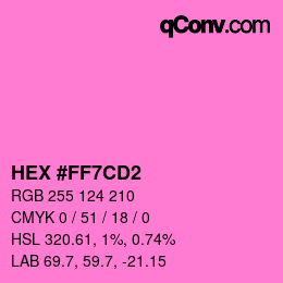 Color code: HEX #FF7CD2 | qconv.com