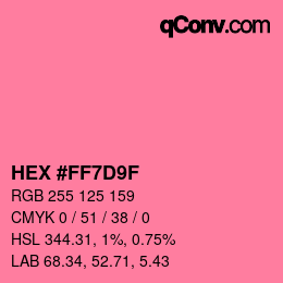 Color code: HEX #FF7D9F | qconv.com