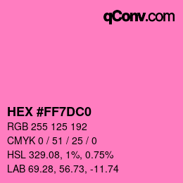 Color code: HEX #FF7DC0 | qconv.com