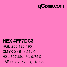 Color code: HEX #FF7DC3 | qconv.com