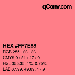 Color code: HEX #FF7E88 | qconv.com
