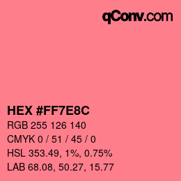 Color code: HEX #FF7E8C | qconv.com