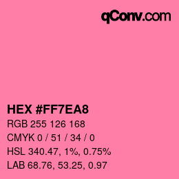 Color code: HEX #FF7EA8 | qconv.com